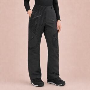 Mountain Force AG Rider Snow Ski Pants Womens 34 Black Gray Swiss Eng. Snowboard